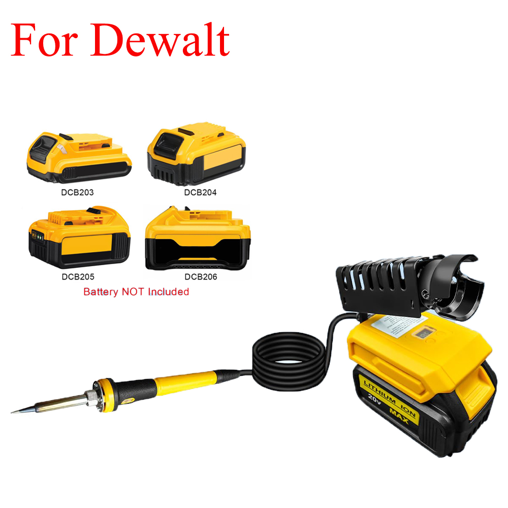 Power Tools Dewalt - ポータブルはんだごてキット、Dewalt 20Vバッテリー対応、60Wコードレス電気はんだごてツール、DIY家庭修理用