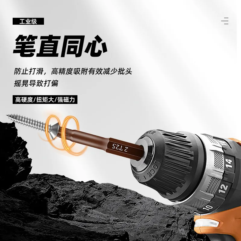 Power Tools In Electrical - S2六角ビットセット 電動ドライバー用 強力磁気ドリルビット 工業用グレードの電動工具アクセサリー 家庭修理用