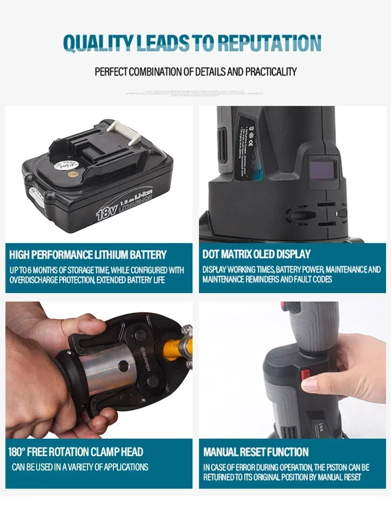 Power Tools In Electrical - 2026年/サンプル提供可能 Zupper PZ-1930 油圧式プレス機 電動銅工具 配管プレス工具