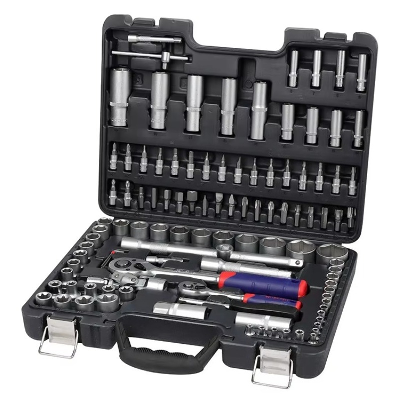 Power Tools Kits - 108ピース プロ仕様 自動車修理工具セット CRV鋼製レンチソケットツールキット ハードケース ハンドパワー