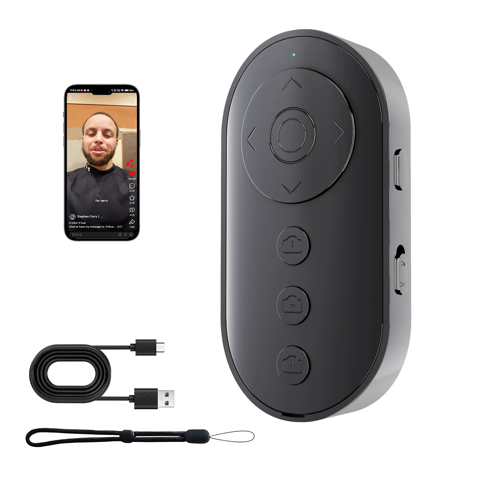 Power Tools Video - スマートフォン用Bluetoothカメラリモートシャッター、iOS＆Android対応ワイヤレスビデオスクロールリモート、電子書籍アプリ用ページターナー