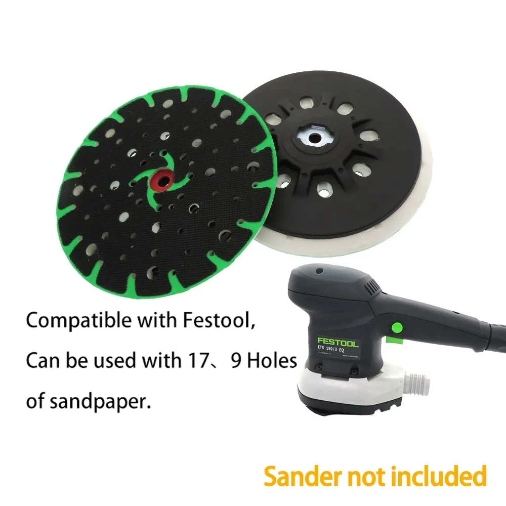 Power Tools Festool - 6 インチ 150 ミリメートルマルチホールダストフリーサンディングパッドサンダーバッキングパッドフックループフェスツールサンダーサンディングディスク研磨研削用