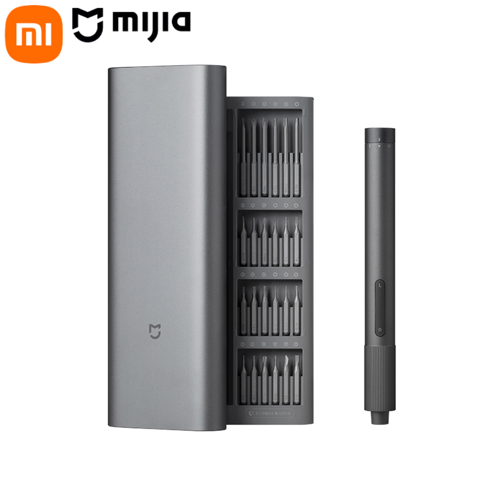 Xiaomi Power Tools - Xiaomi Mijia電動精密ドライバーキット、24個の磁気ネジヘッド付き、スマートホーム、PC、携帯電話の修理用電動工具セット