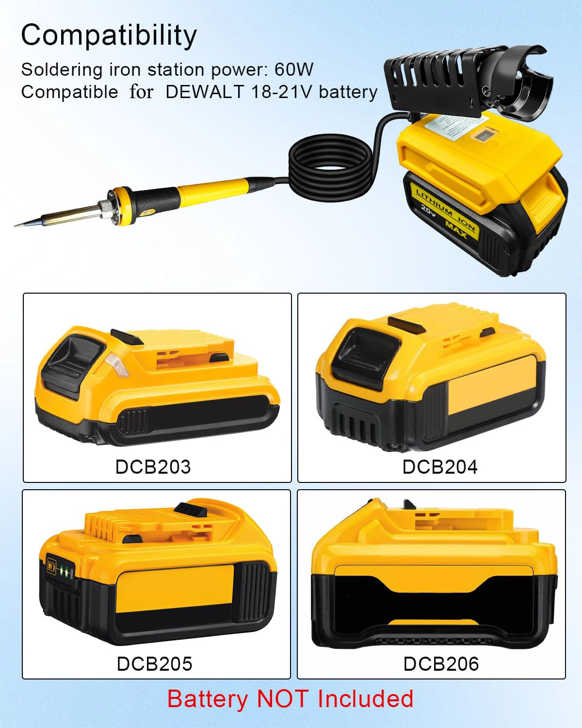 ポータブルはんだごてキット、Dewalt 20Vバッテリー対 - Power Tools Dewalt のレビューと価格