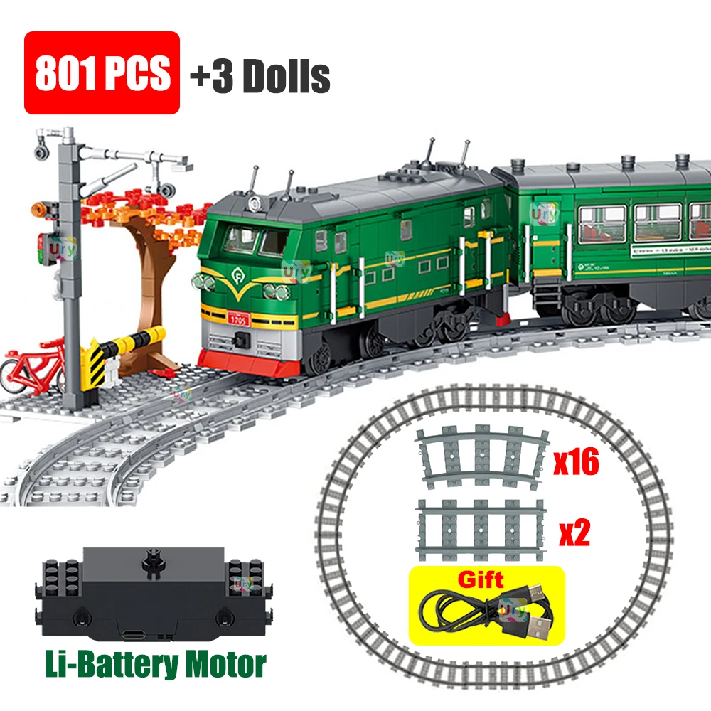 テクニカルレトログリーン蒸気機関車シティカー電動モデル充電式 - Power Tools Lego のレビューと価格