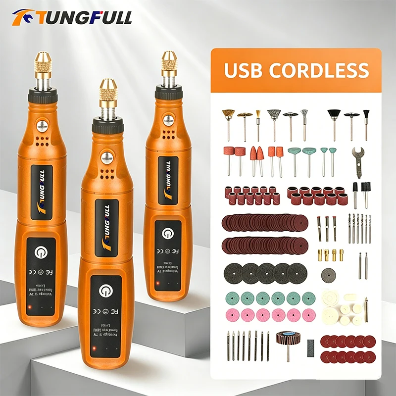 TUNGFULL ミニ電動グラインダー ワイヤレス充電式電動 - Power Tools Kits のレビューと価格