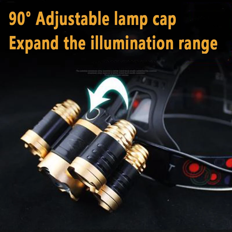 5LED T6 ヘッドランプズーム懐中電灯トーチ充電式防水ス - Power Tools Zoom のレビューと価格