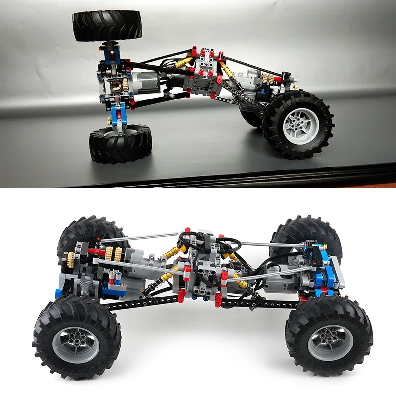 4WD MOCビルディングブロックオフロードトラックシャーシ - Power Tools Lego のレビューと価格