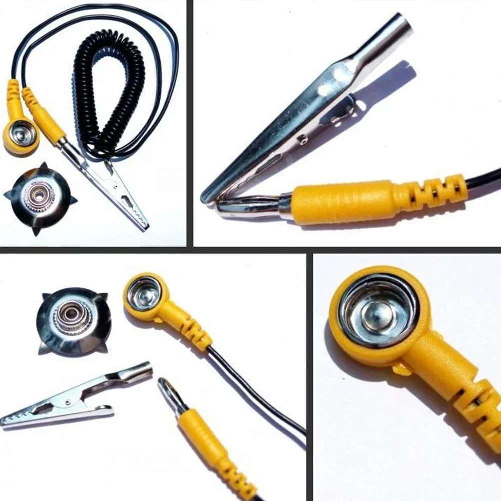 帯電防止アースケーブル、esdアース線、コイルコード、クリッ - Power Tools Yellow And Black のレビューと価格