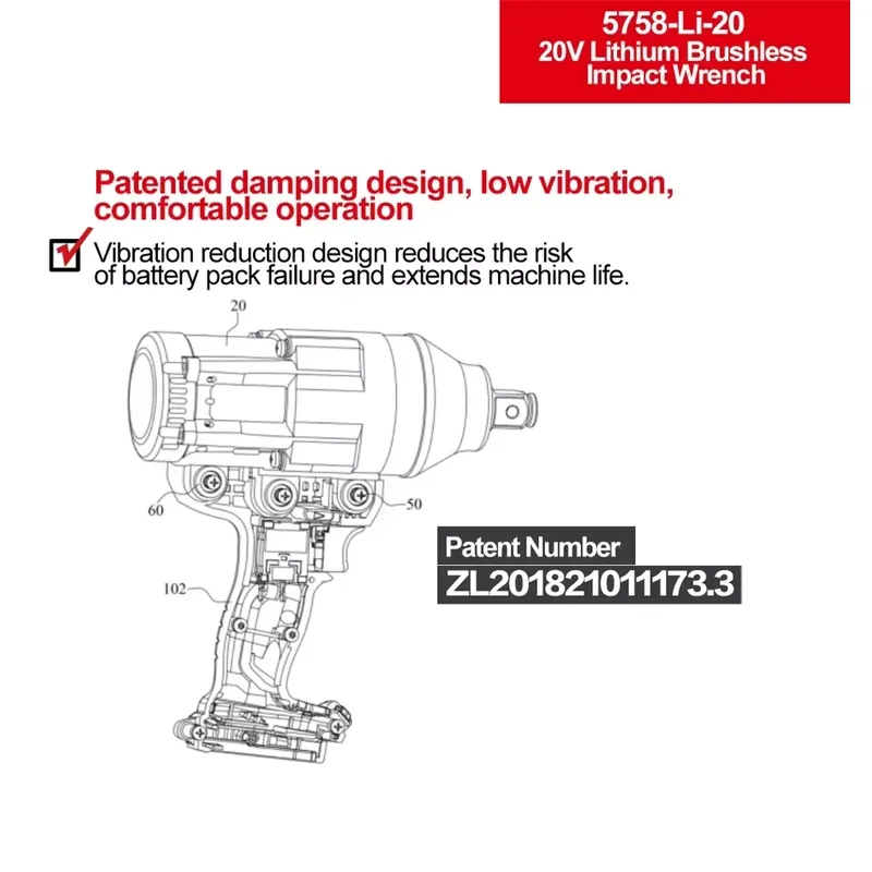 デボン 20V 大トルク 3段階トルク設定 インパクトレンチ - Power Tools Manufacturers のレビューと価格