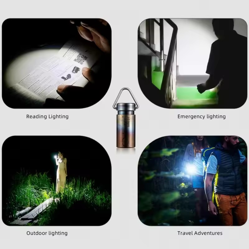 航空チタン合金防水ミニ懐中電灯屋外サバイバルツール LED  - Power Tools Zoom のレビューと価格